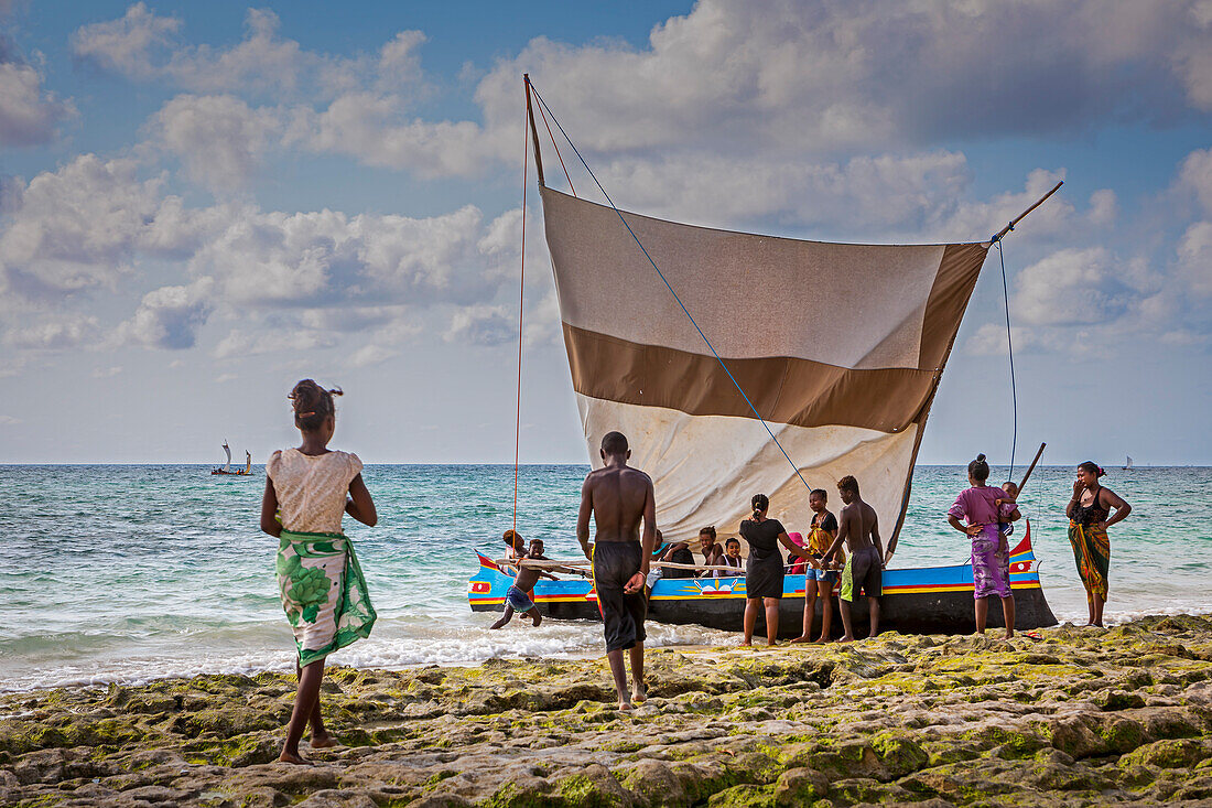 Andavadoaka, Fischerstadt, westlich, Madagaskar