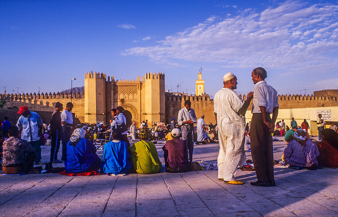 Pacha el Baghdadi square, Medina, UNESCO World Heritage Site, Fez, Morocco, Africa.