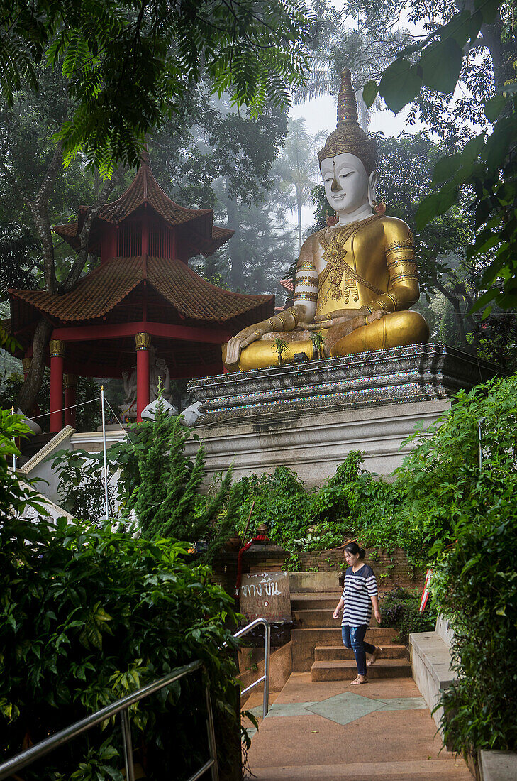 Buddha statue, in Wat Phra That Doi Suthep Temple of Chiang Mai, Thailand
