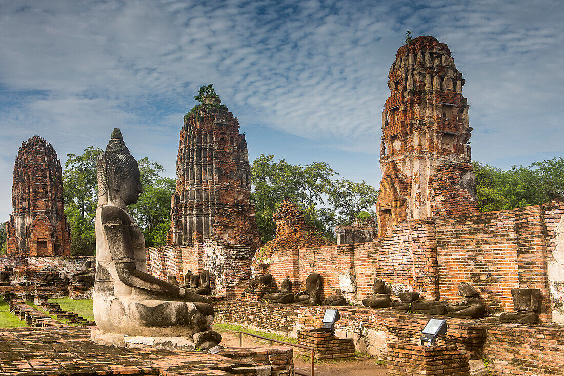 Wat-Mahathat-Tempel, in Ayutthaya, Thailand