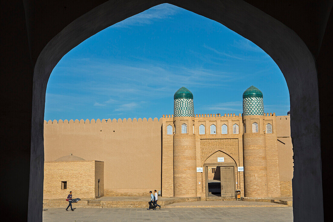 Haupttor der Arche Kuhna, Platz der Hinrichtung, Chiwa, Usbekistan