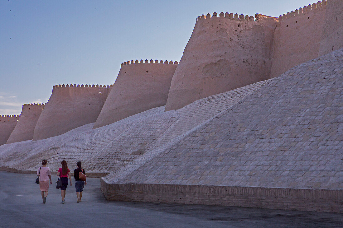 Walls of Ichon-Qala or old city, Khiva, Uzbekistan