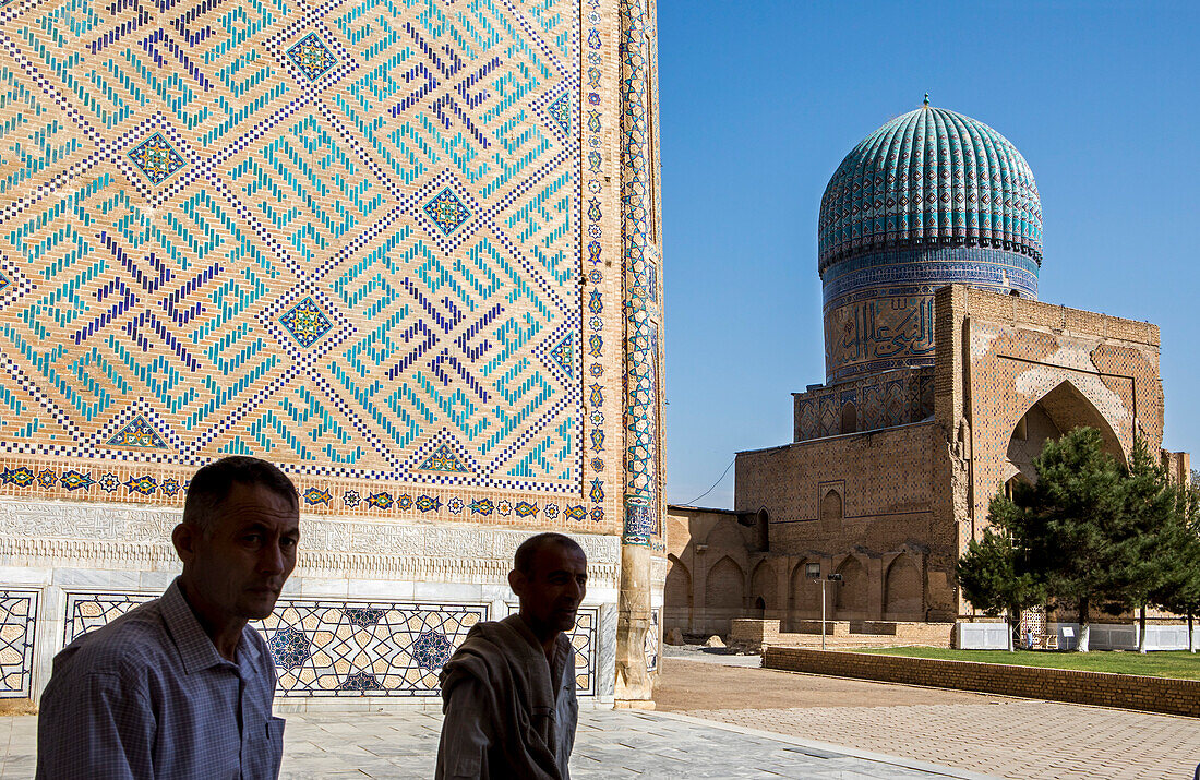 Courtyard of Bibi-Khanym Mosque, Samarkand, Uzbekistan