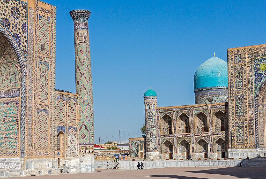 Ulugbek-Medressa und Tilla-Kari-Medressa, Registan, Samarkand, Usbekistan