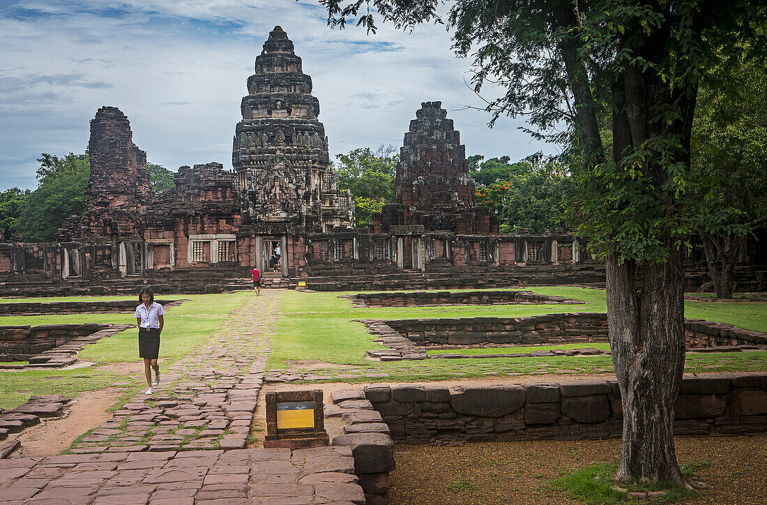 Durchgang und zentrales Heiligtum, im Prasat Hin Phimai (Phimai Historical Park), Phimai, Provinz Nakhon Ratchasima, Thailand
