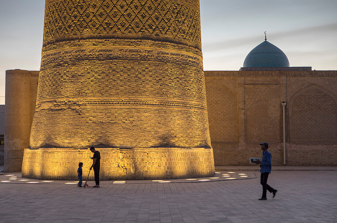 Base of Kalon minaret, Bukhara, Uzbekistan