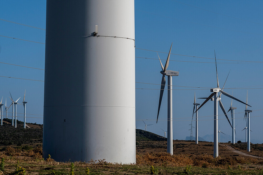 Windkraftanlage in Casares, Malaga, Spanien
