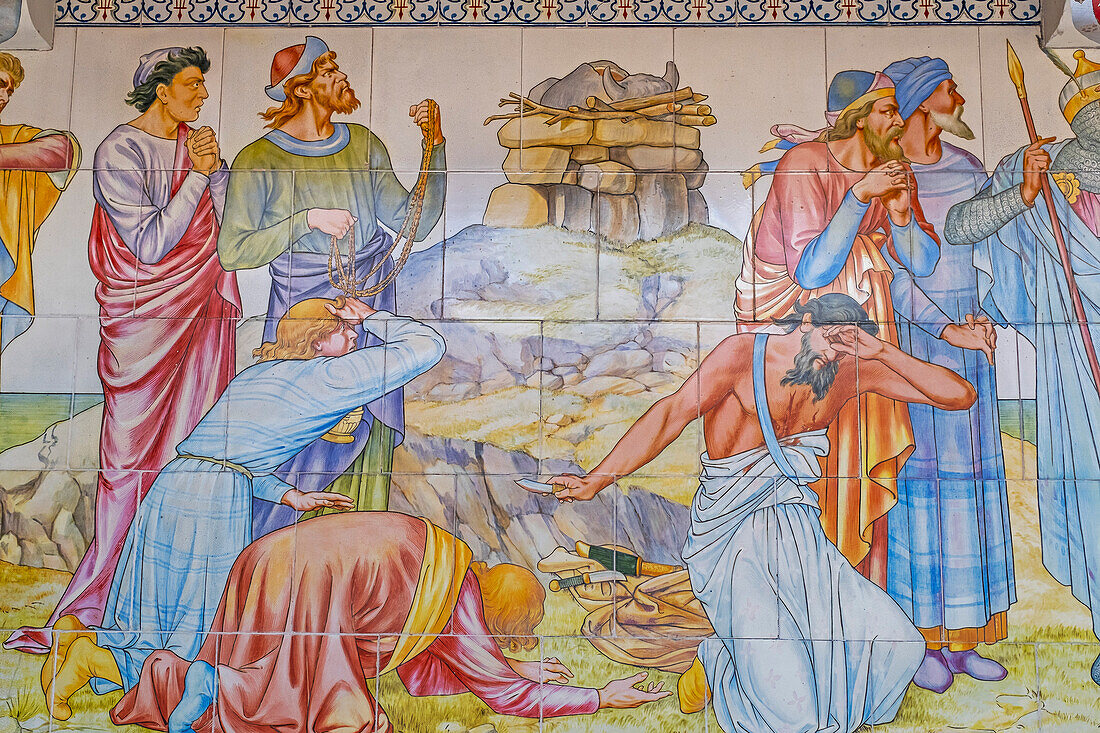 Cardiff Castle, Detail, Mosaik im Dachgarten, Cardiff, Wales