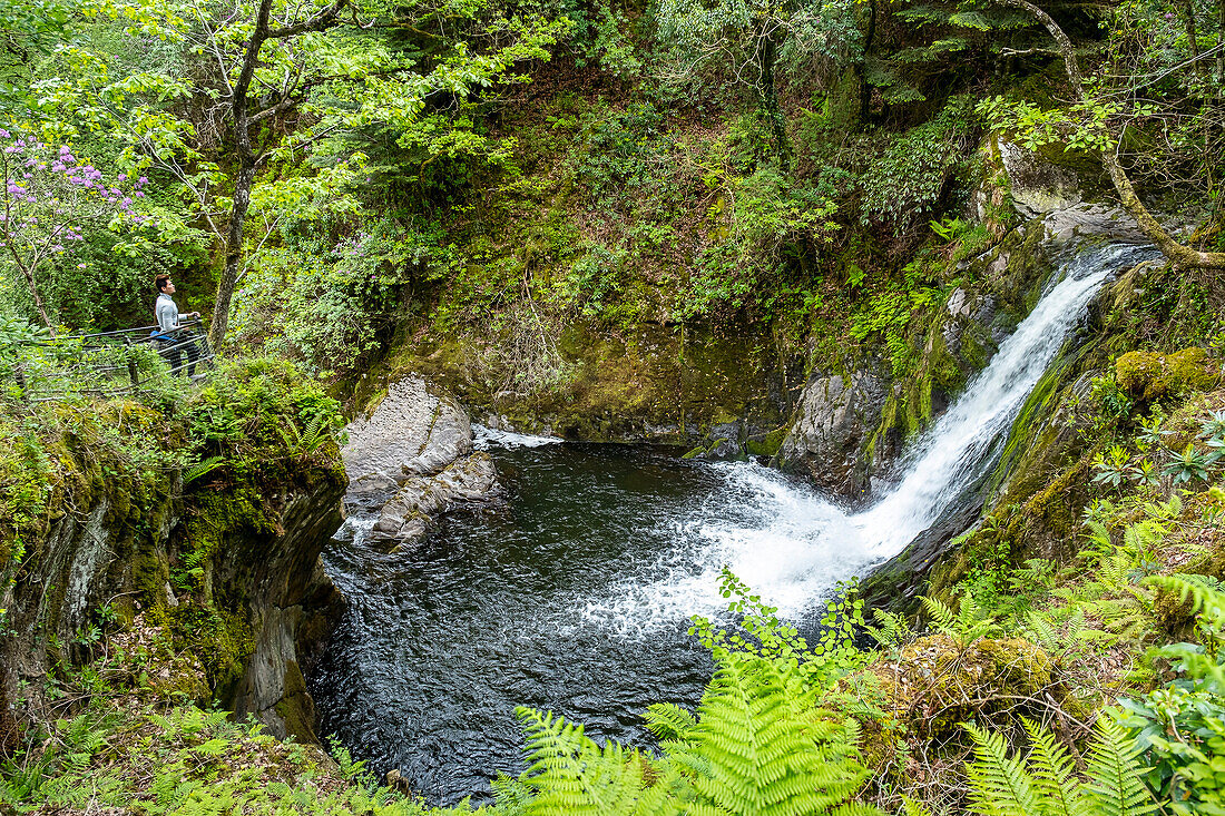 Mynach Falls, Devil's Bridge, long way, Pontarfynach, Wales