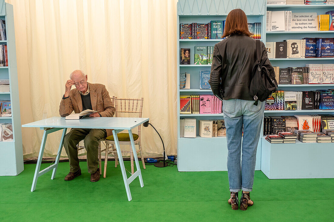 Book store of Hay Festival, Hay on Wye, Wales