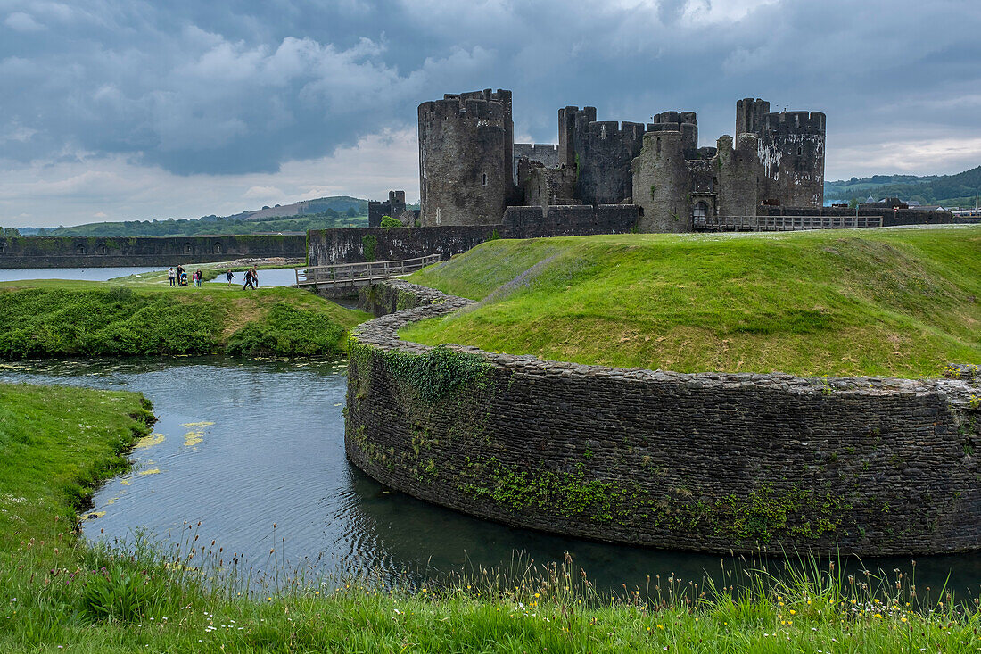 Caerphilly castle, wales