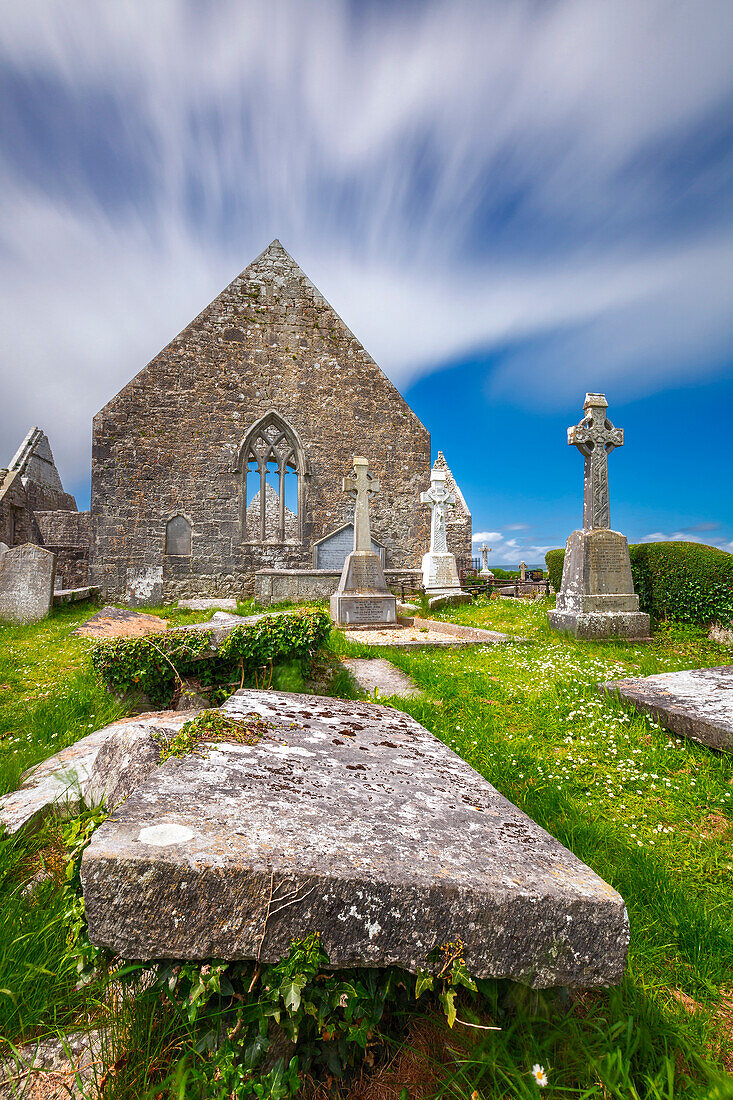 Clonmacnoise medieval site, Offalay, Ireland, Northern Europe