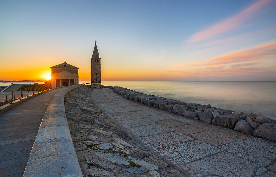 Sunrise at Madonna dell’Angelo Church, Caorle, Veneto, Italy, Southern Europe
