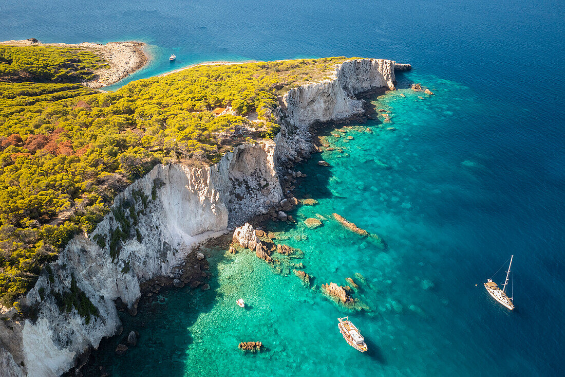 View of Punta del Diamante on Isola san Domino. Tremiti Islands, Foggia district, Puglia, Italy.