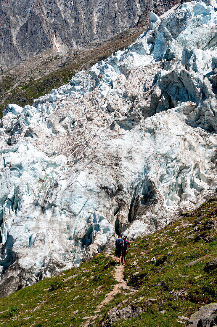 Route nach La (the) Jonction, Bossons-Gletscher, Chamonix, Frankreich