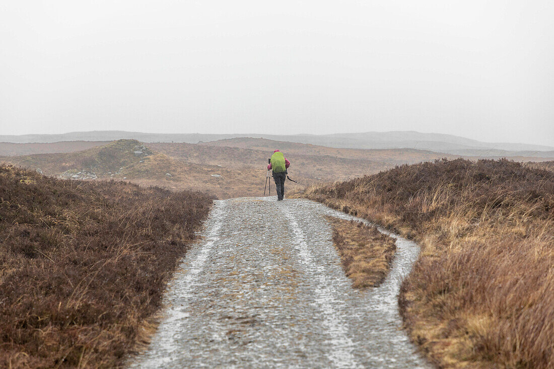 Europe, United Kingdom, Great Britain,Scotland. Walker on the West Highland Way