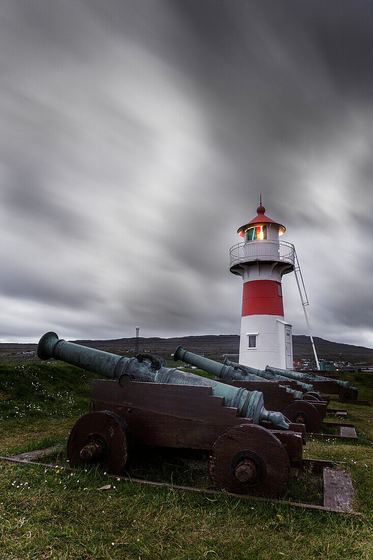 Europa, Dänemark, Färöer Inseln, Streymoy, Torshavn: der Leuchtturm und sein historischer Park