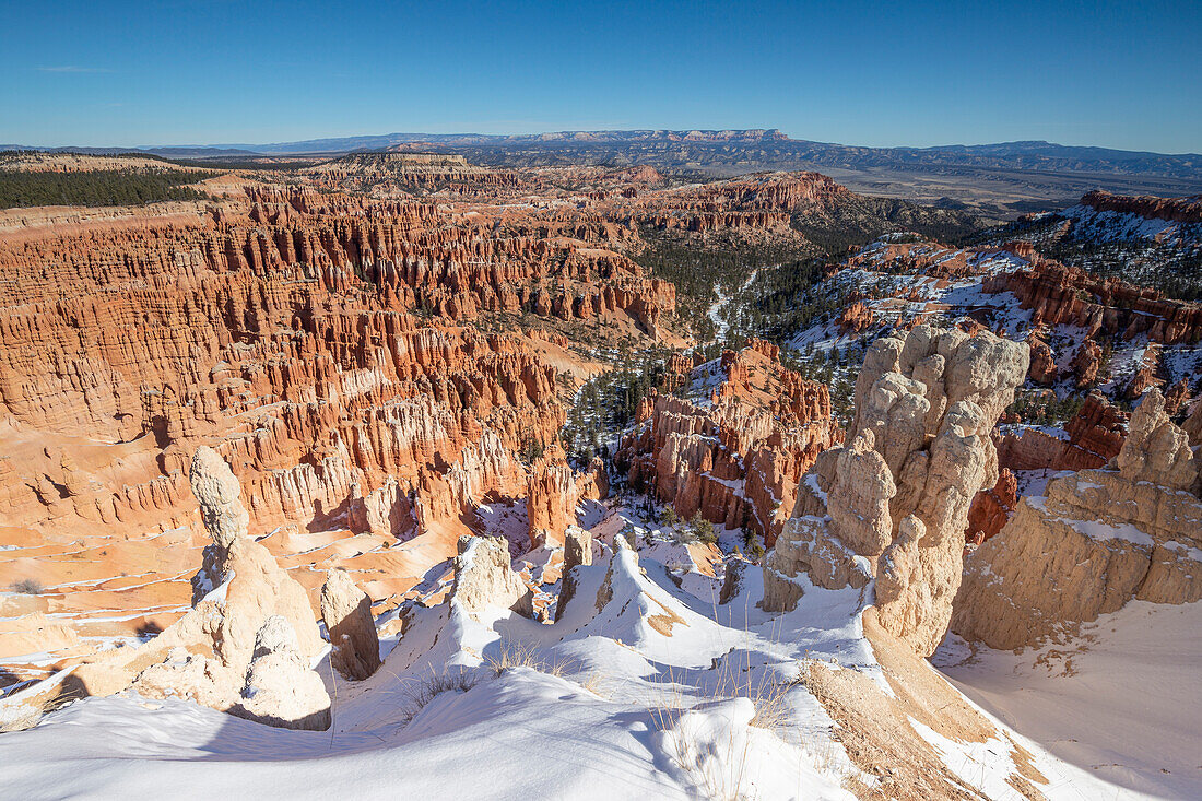 USA, Utah, Bryce Canyon National Park: Panorama vom oberen Rand des Canyons