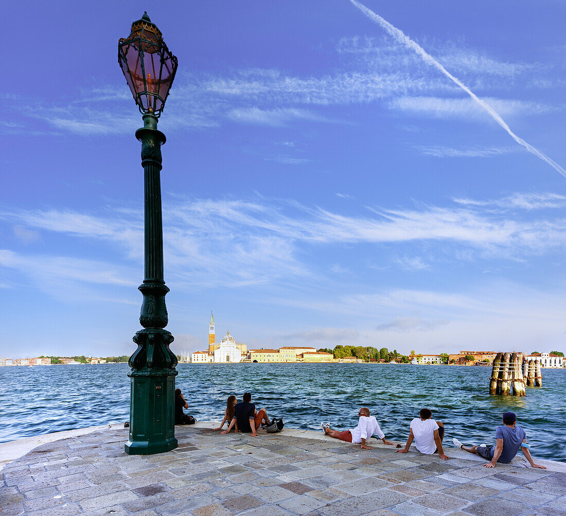 Laterne an der Punta della Dogana, Venetien, Venedig, Italien, Europa, Südeuropa