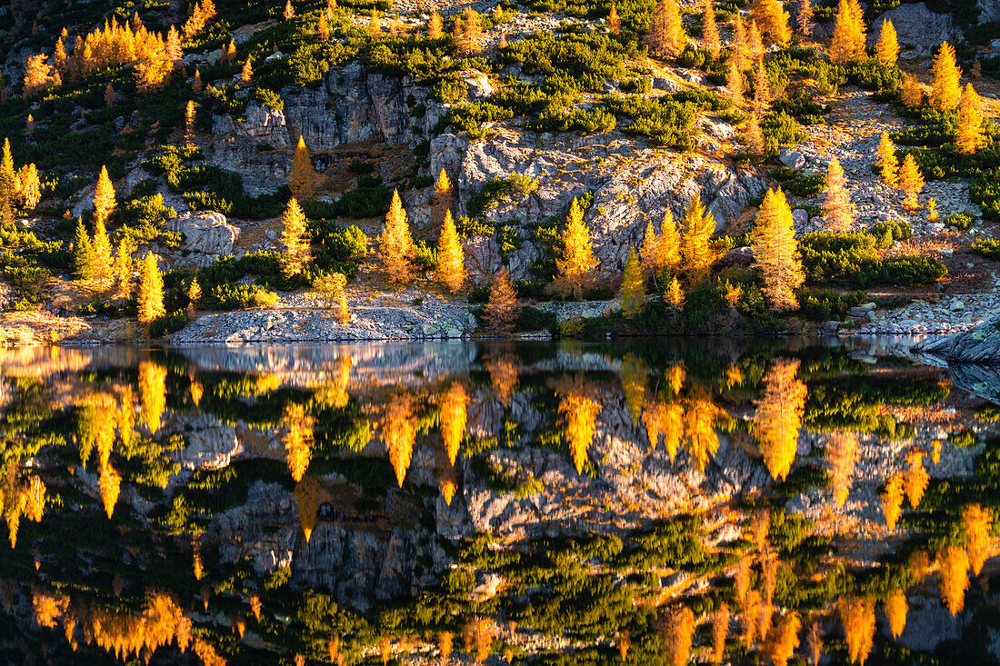 Autumn season in Orobie alps, Bergamo province in Lombardy district, Italy.