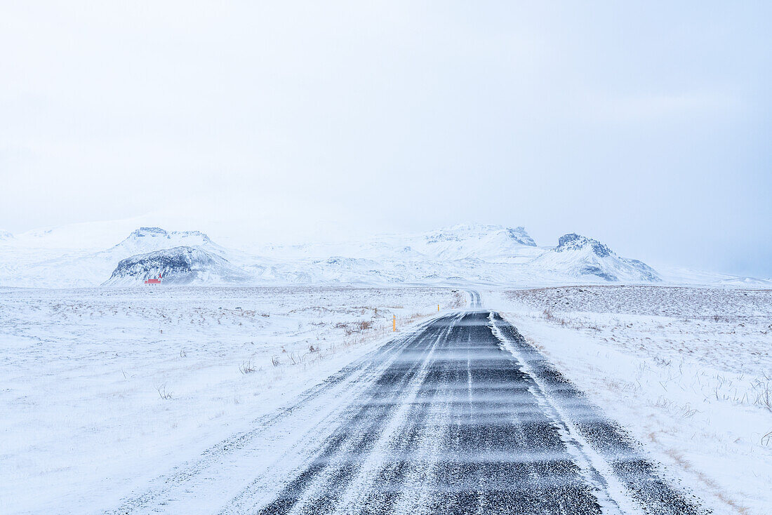 Europe, Iceland: driving during the storm in the heart of Snaefellsnes peninsula