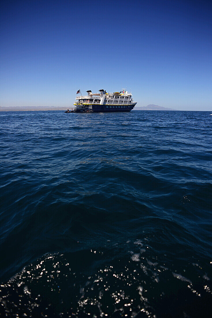 National Geographic Sea Bird boat in Sea of Cortez, Baja California Sur, Mexico