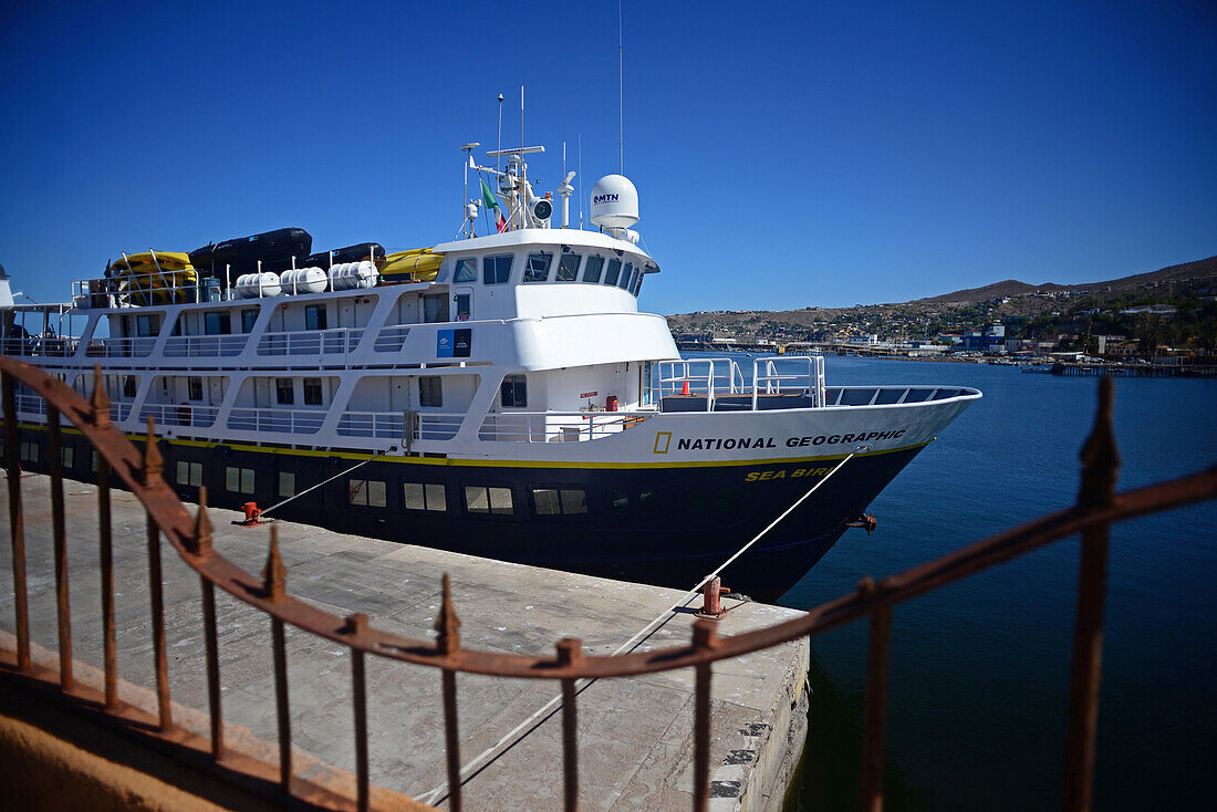 National Geographic Sea Bird landing on Santa Rosalia, Baja California Sur, Mexico