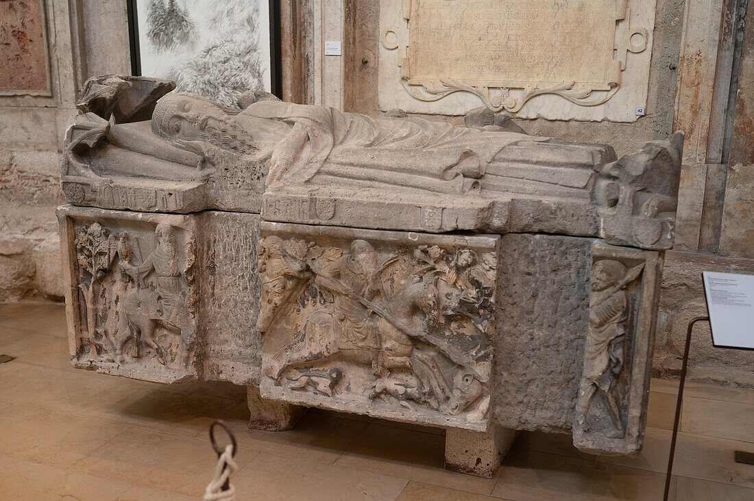 Tomb of Fernao Sanches at The Carmo Archaeological Museum (MAC), located in Carmo Convent, Lisbon, Portugal