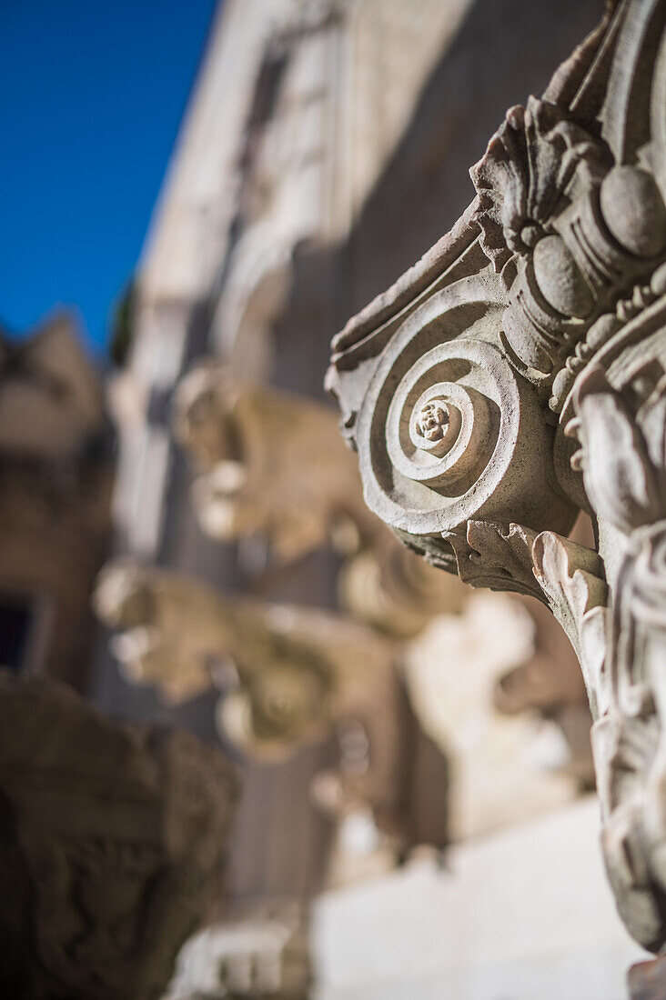 Carmo Convent (Convento da Ordem do Carmo), a former Catholic convent ruined during the 1755 and home of the The Carmo Archaeological Museum (MAC), Lisbon, Portugal