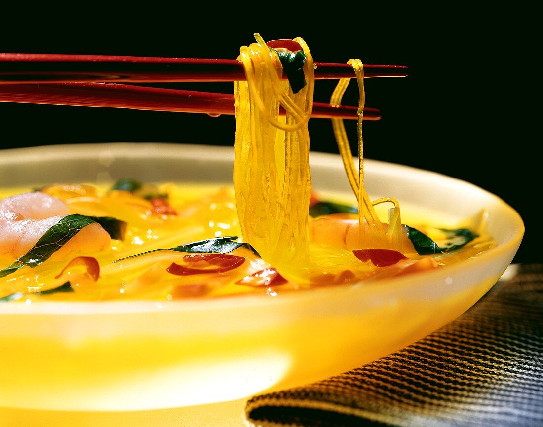 Oriental Noodle Soup; Chopsticks