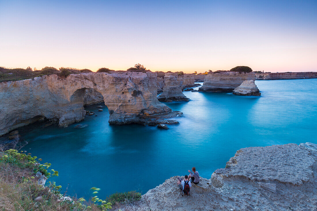 Torre Sant Andrea in der Nähe von Melendugno, Bezirk Lecce, Apulien, Italien