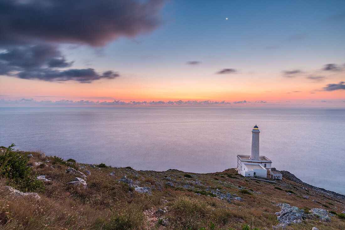 Palascia Lighthouse in Cape Otranto, Otranto district, Apulia, Italy