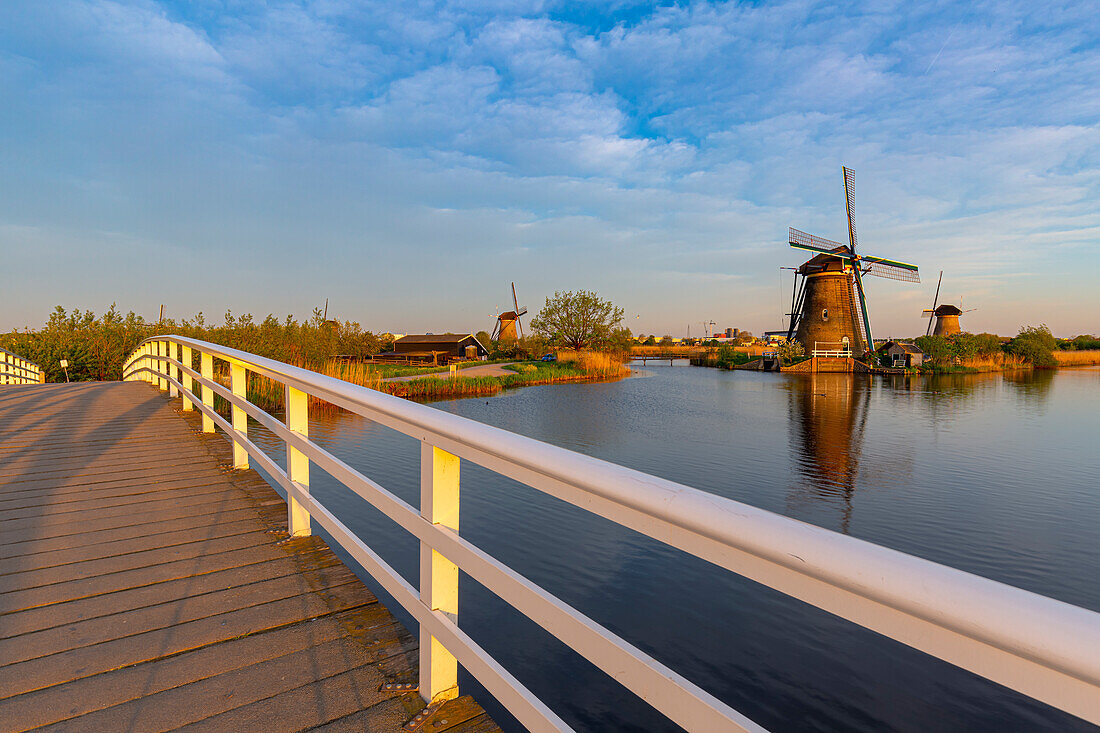 Windmills in Kinderdijk, South Holland, Netherlands