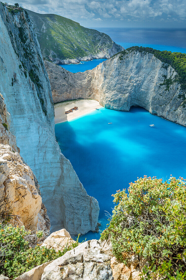 Shipwreck on Navagio Bay, North Zakynthos, Ionian Islands, Greece