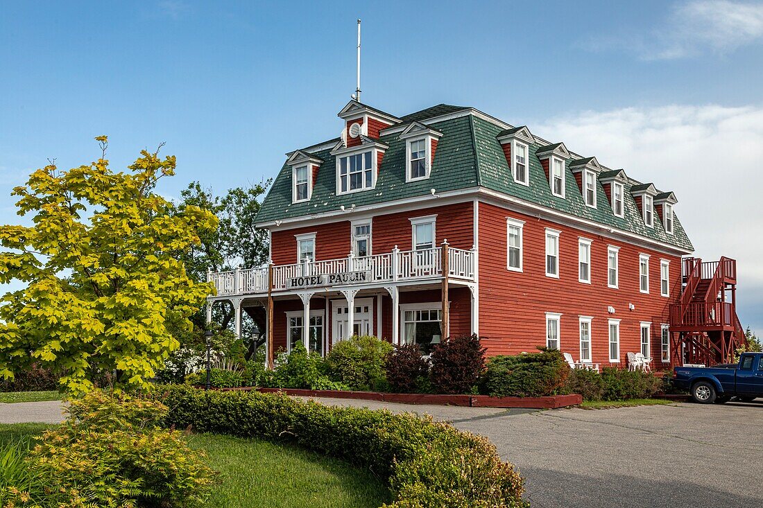 Hotel restaurant paulin built in 1891 in victorian style, caraquet, new brunswick, canada, north america