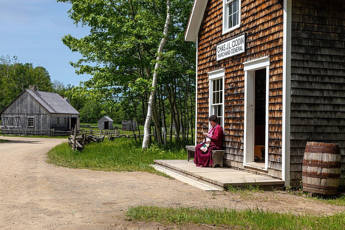 J.l. godin general store built in 1889, historic acadian village, bertrand, new brunswick, canada, north america