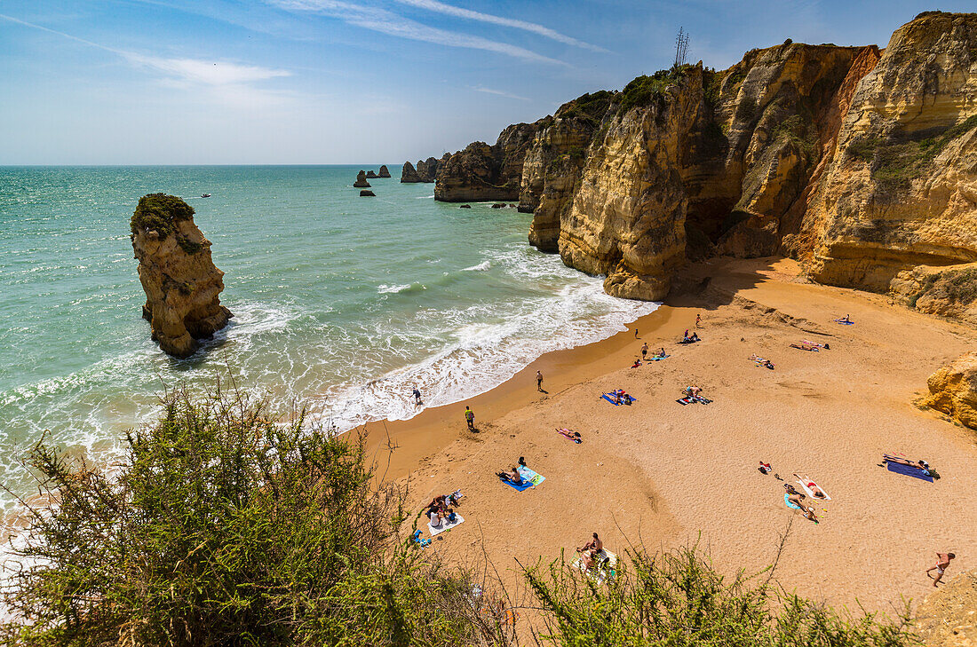 Praia Dona Ana near Lagos, Faro district, Algarve, Portugal