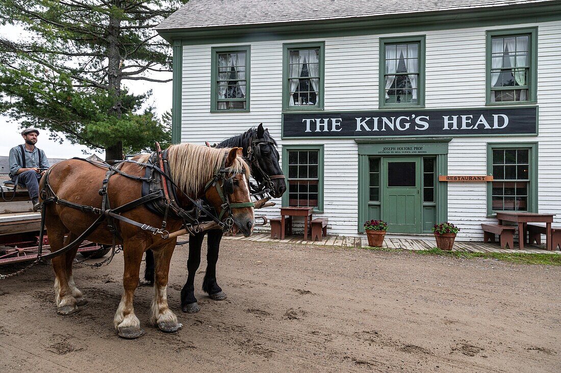 Restaurant im king's head inn, kings landing, historisches anglophones dorf, prince william parish, fredericton, new brunswick, kanada, nordamerika