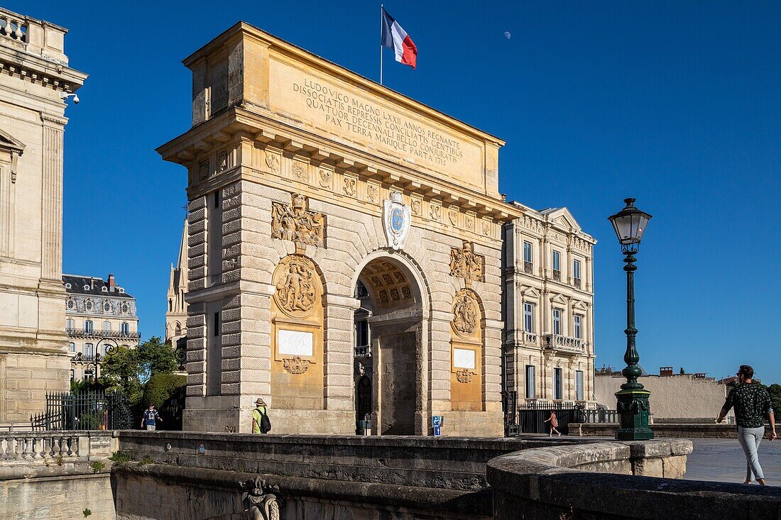 Triumphbogen aus dem Jahr 1692, montpellier, herault, okzitanien, frankreich