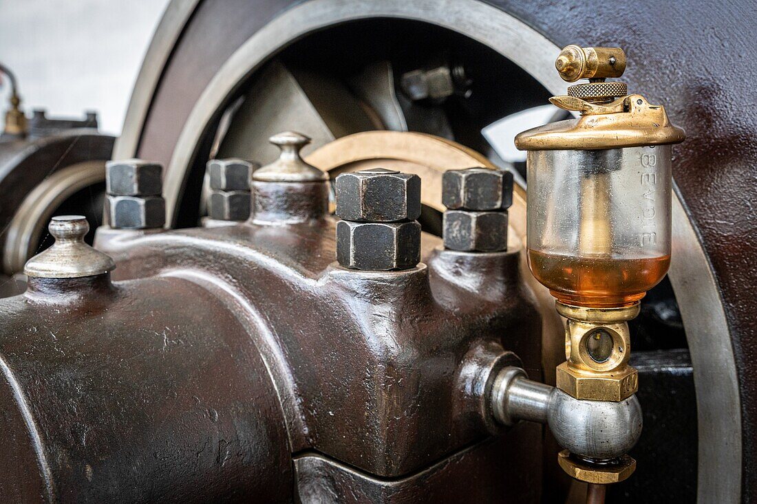 Mi-fixe lanz engine, the living museum of energy, rai, orne, normandy, france