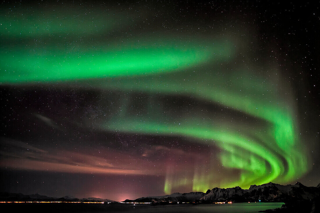 Northern lights, Nordland, Lofoten Islands, Norway