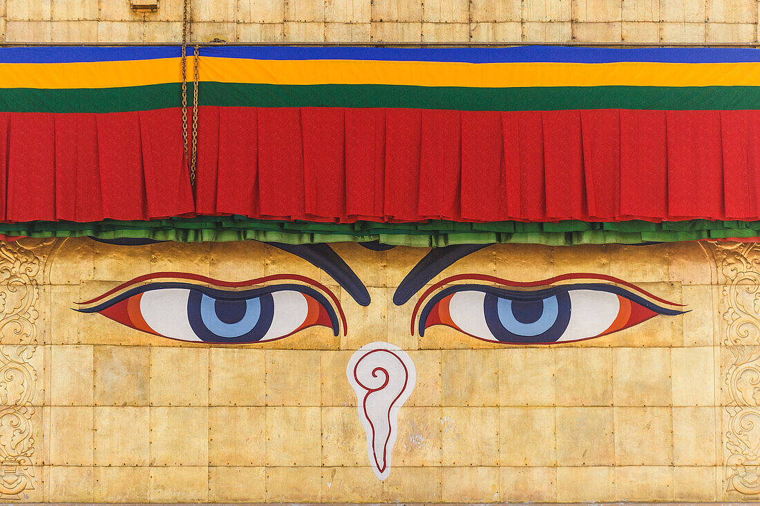 Bouddhanath Stupa Detail, Kathmandu, Nepal, Asien