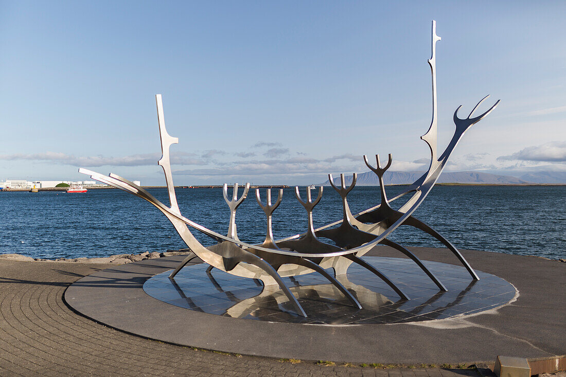 Sun Voyager sculpture, Reykjavik, Iceland, Northern Europe