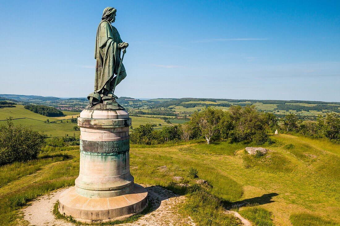 Kupferstatue des Vercingetorix, alise sainte reine, alesia, (21) cote-d'or, bourgogne, frankreich