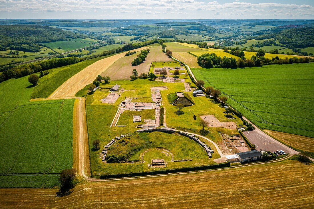 Ruins of the gallo-roman town, alise sainte reine, alesia, (21) cote-d'or, bourgogne, france