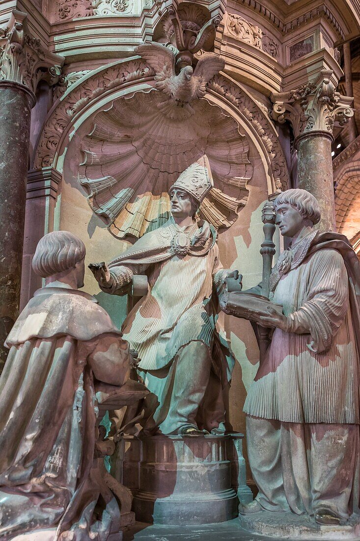 Tomb of saint remi, choir in the saint remi basilica, reims, marne, grand est region, france