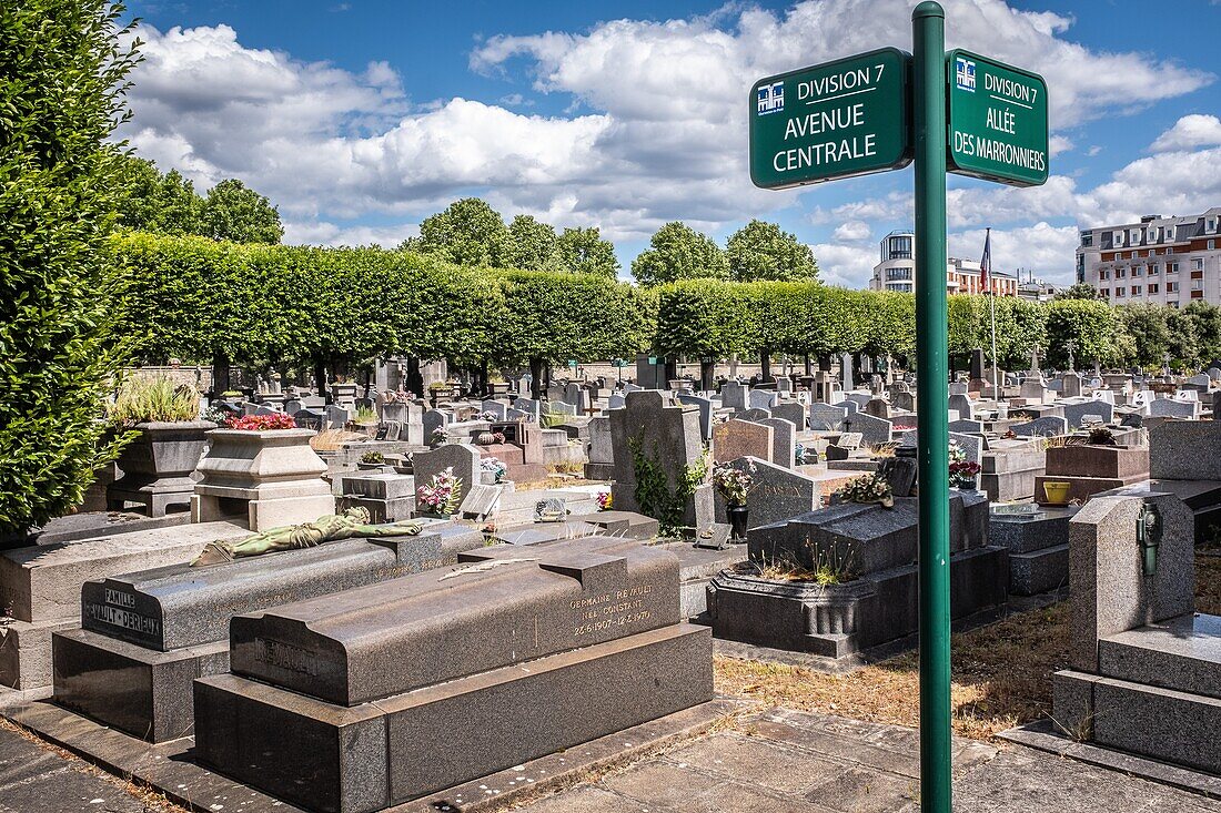 Friedhof Valmy, charenton le pont, val de marne, ile de france, frankreich, europa