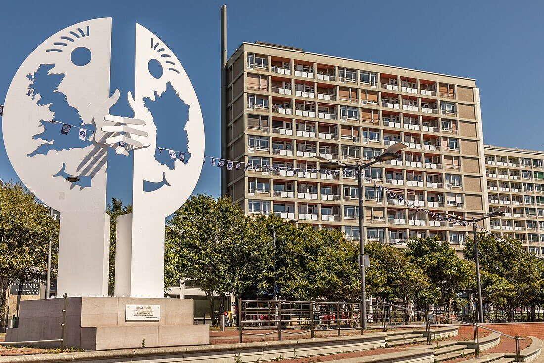 Buildings nicknamed in english 'buildings', boulogne sur mer, (62) pas-de-calais, france