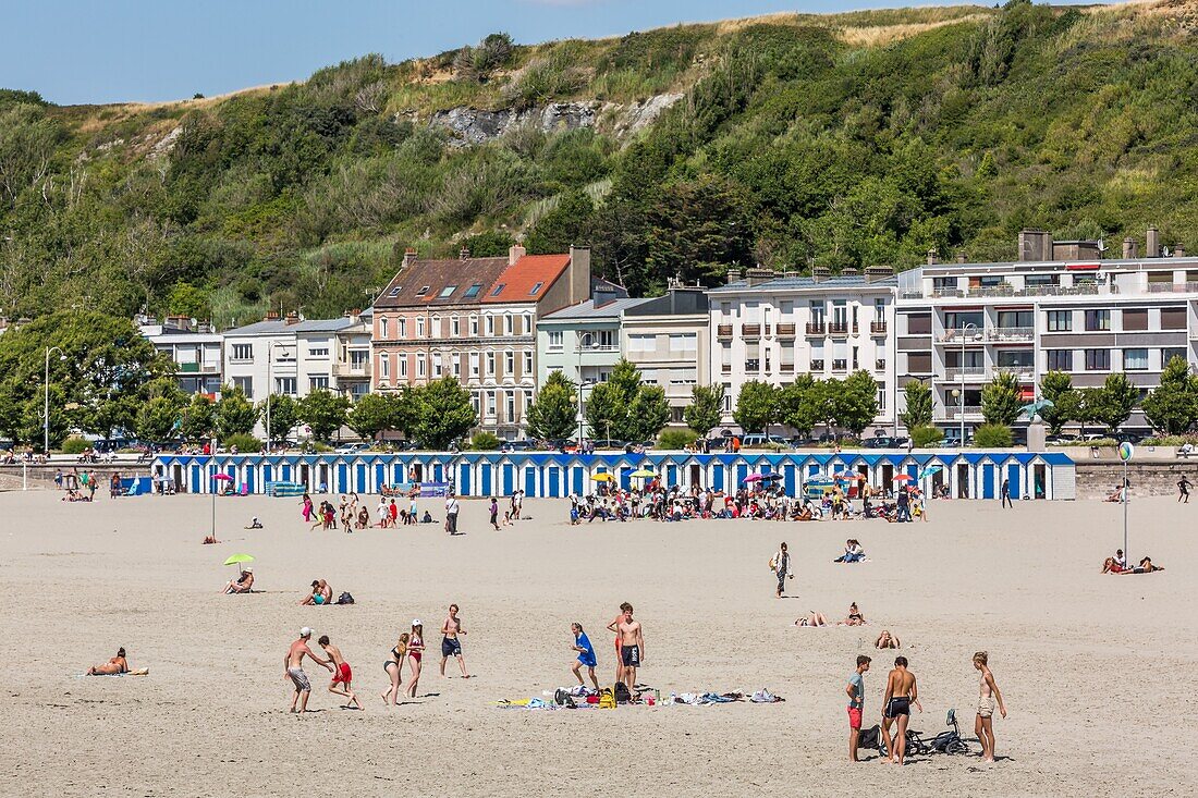 Strand von boulogne sur mer, (62) pas-de-calais, frankreich