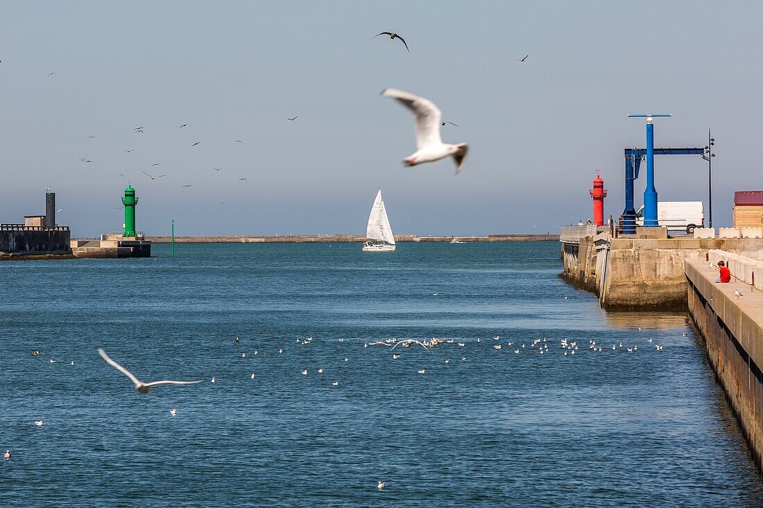 Hafen von boulogne sur mer, (62) pas-de-calais, frankreich